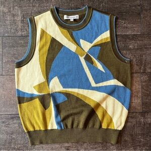Colorful Geometric Knit Vest
